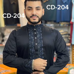 প্রিমিয়াম শাটন কটন সিকোয়েন্স এমব্রয়ডারি পাঞ্জাবি [ Code-204 ]