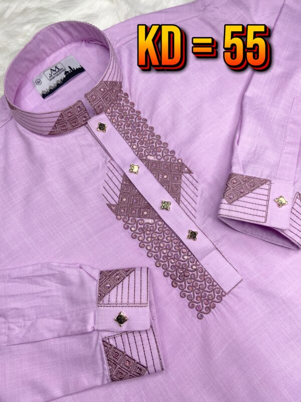 55 এসি কটন সিকোয়েন্স এমব্রয়ডারি পাঞ্জাবি (CODE: KD-55) - Image 1